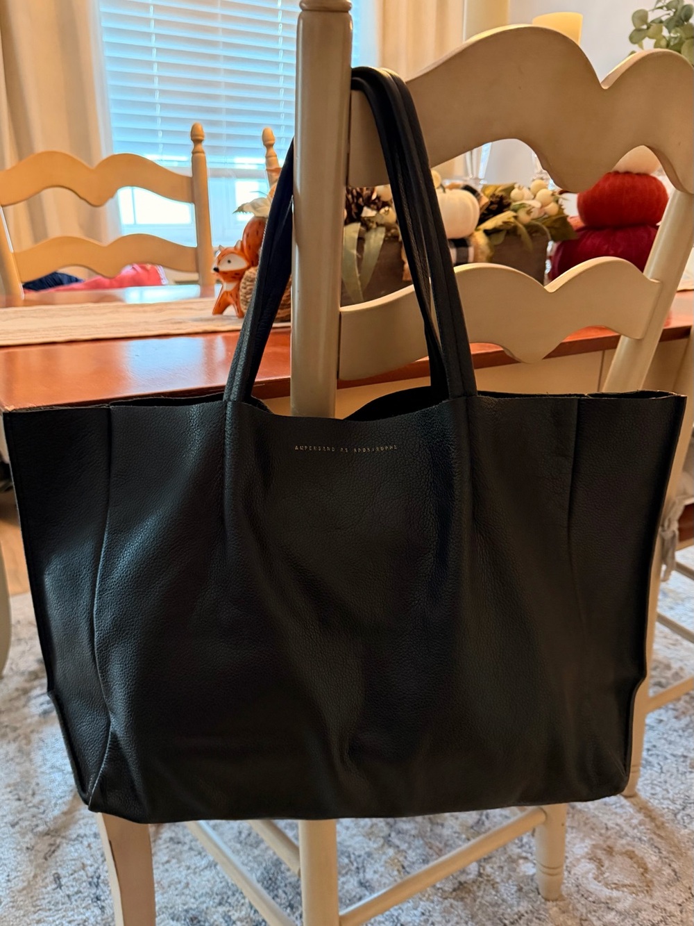 Ampersand As Apostrophe Leather Tote